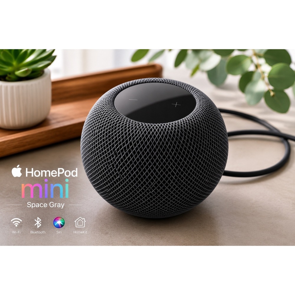 Apple HomePod mini Space Gray A2374 Smart Speaker Siri WiFi Bluetooth Tested